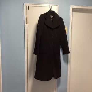 Women’s Kenneth Cole Reaction black long pea coat size 2